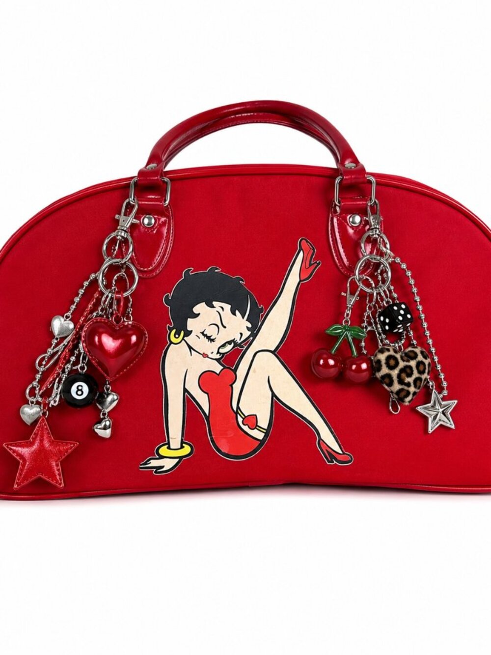 Betty Boop Red Y2K Satchel Duffel Overnight Canvas Bag for Travel Vacation❤️💋